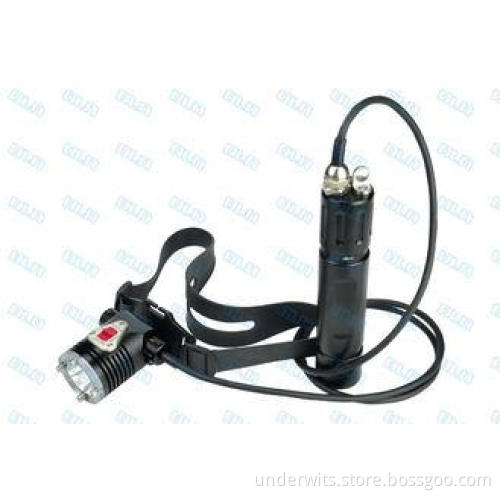 Waterproof 100 Meter DH25 Aluminum Diving Headlamp / Flashl